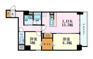 ル・マージュ新町の物件間取画像